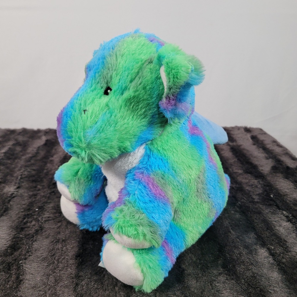 Warmies Microwavable Dragon Plush Tie Dye Green Blue Purple Lavender Scented